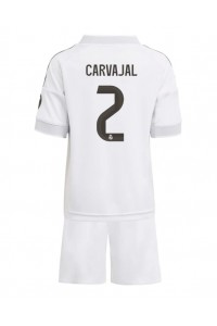 Real Madrid Daniel Carvajal #2 Babyklær Hjemme Fotballdrakt til barn 2025-26 Korte ermer (+ Korte bukser)